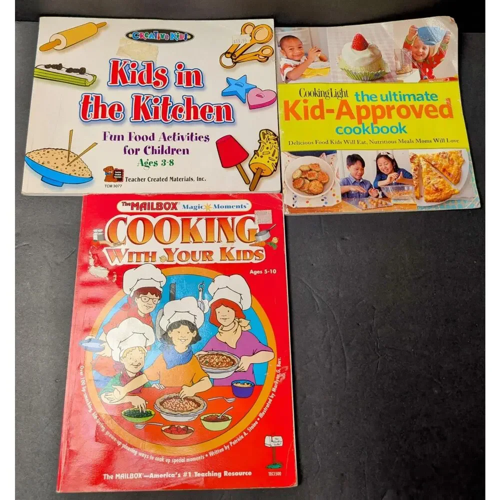 Vtg Modern Kids Cookbook LOT OF 3 Cooking Baking Beginners Recipes HC/SC READ